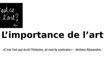 The importance of art