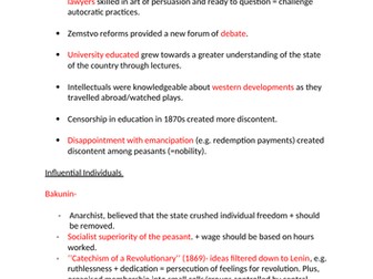 Opposition to Alexander II in Russia - AQA A-level History