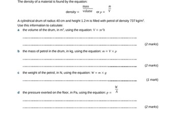 Pressure in  Fluids - AQA GCSE Separate Science