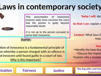 Laws in Contemporary Society- Rights and Responsibilities