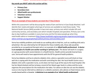 BTEC H&SC tech Award  -  Comp 2 LA - A  - Assessment Guide for Teacher