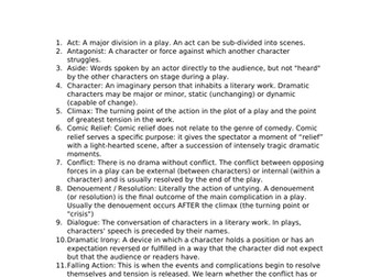 25 key drama terms