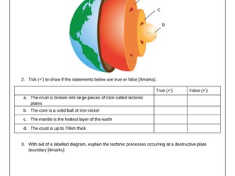Tectonics and Volcanoes Assessment