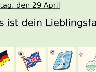 3 GERMAN School Subjects lessons