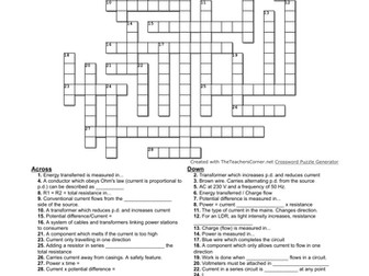 AQA Physics crosswords
