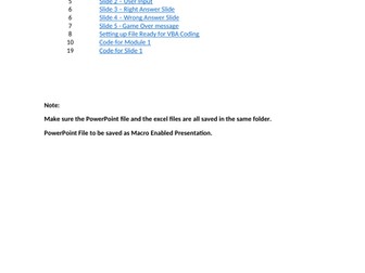 Create a Dynamic Score Enabled Presentation Quiz with Links and Images from Excel