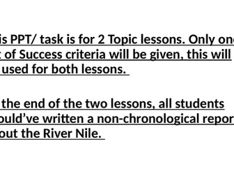 Y5 History- Egyptians- Importance of the River Nile
