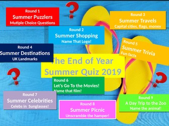The End of Year Summer Quiz 2019