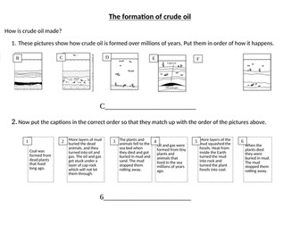 Formation of crude oil