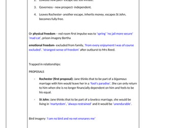 Jane Eyre essay plans