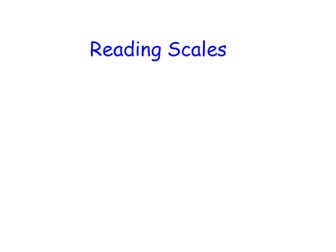 Reading Scales  - MATHS RETRIEVAL