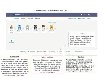 Class Dojo Crib Sheet - Training for Teaching Staff