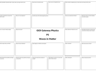 OCR P5 Revision broadsheet