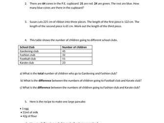 Year 3 Reasoning Problems