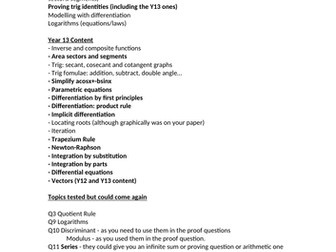 Prediction Paper Style Pure 2 Edexcel 2019