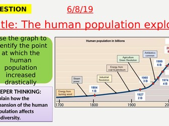 AQA new specification-The human population explosion-B18.1