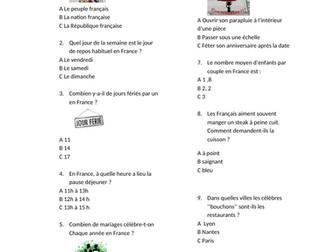 2 Cultural Quiz A Level  French