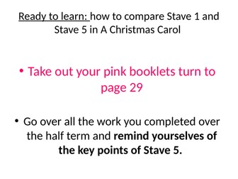 ALL OF STAVE 5 A CHRISTMAS CAROL ANNOTATED WITH ANALYSIS
