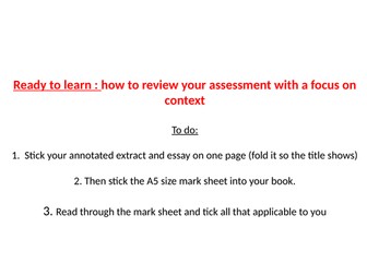 A CHRISTMAS CAROL - PARAGRAPH WRITING LESSON ON CONTEXT