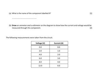 Electric Circuits Exam Style Past Paper Questions with Answers
