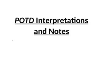 Poems of the Decade Notes and Interpretations