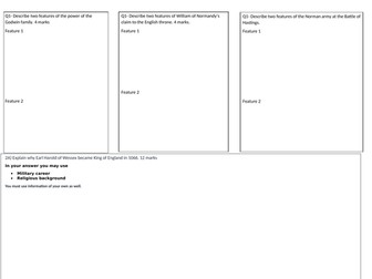 Revision of Part 1 Anglo Saxons and Normans