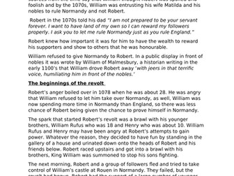 Robert of Normandy revolt