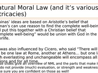 Overview of Natural Moral Law