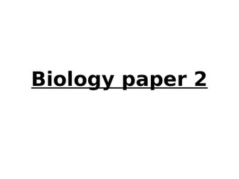 AQA Trilogy Biology Paper 2 Revision (Foundation)