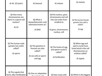 Genetics and inheritance board game