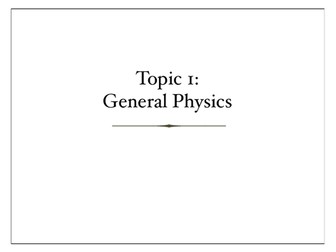 CAIE IGCSE Physics Topic 1 General Physics Review