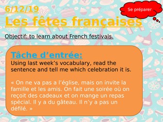 French Festivals/Celebrations