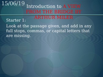 A view from the bridge intro