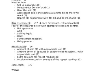 Planning an experiment assessed task