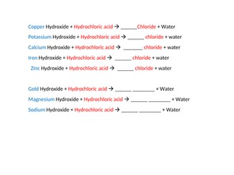 Neutralisation Equations Yr7