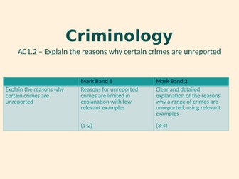 Criminology Level 3 Unit 1 1.2 powerpoint