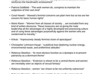 The Handmaid's Tale Critics Quotes