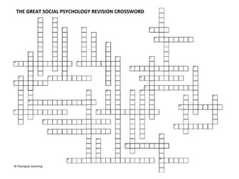 Social Psychology - Crossword