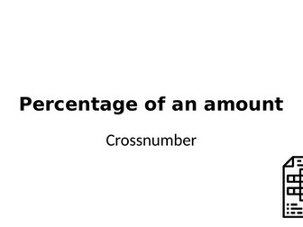 Crossnumber: Percentage of an amount