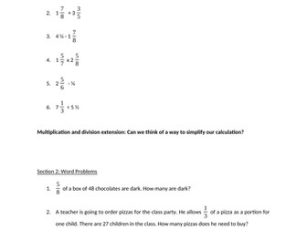 11+ Fractions Fun