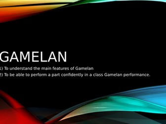 Gamelan Class Performance