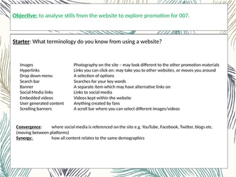 EDUQAS GCSE Media Section B Website Study 2021