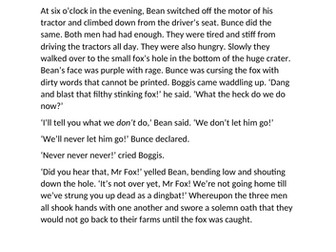 Q1-3 Guided Task - Fantastic Mr Fox (GCSE AQA English Language Paper 1)