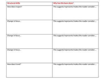 AQA Structure Question 3 Planning