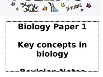 Biology Key Concepts revision booklet