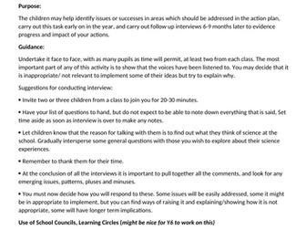 Pupil Conference Questions for Science Leads Primary