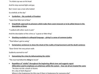 AQA Lit B Method Notes for Ballad of Reading Gaol