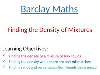 Density of a Mixture of Liquids