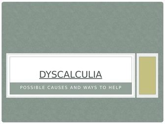 Dyscalculia: advice and teaching tips