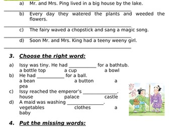 The Inch Prince (Usborne First Reading) worksheets